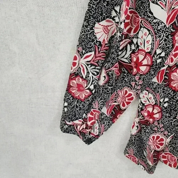 Lane Bryant Crewneck Slit Pullover Floral Long sleeve Blouse 22/24. 9672 P - Picture 6 of 8